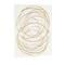 36" x 48" Gold Metal Circle Wall Art with White Wood Backing